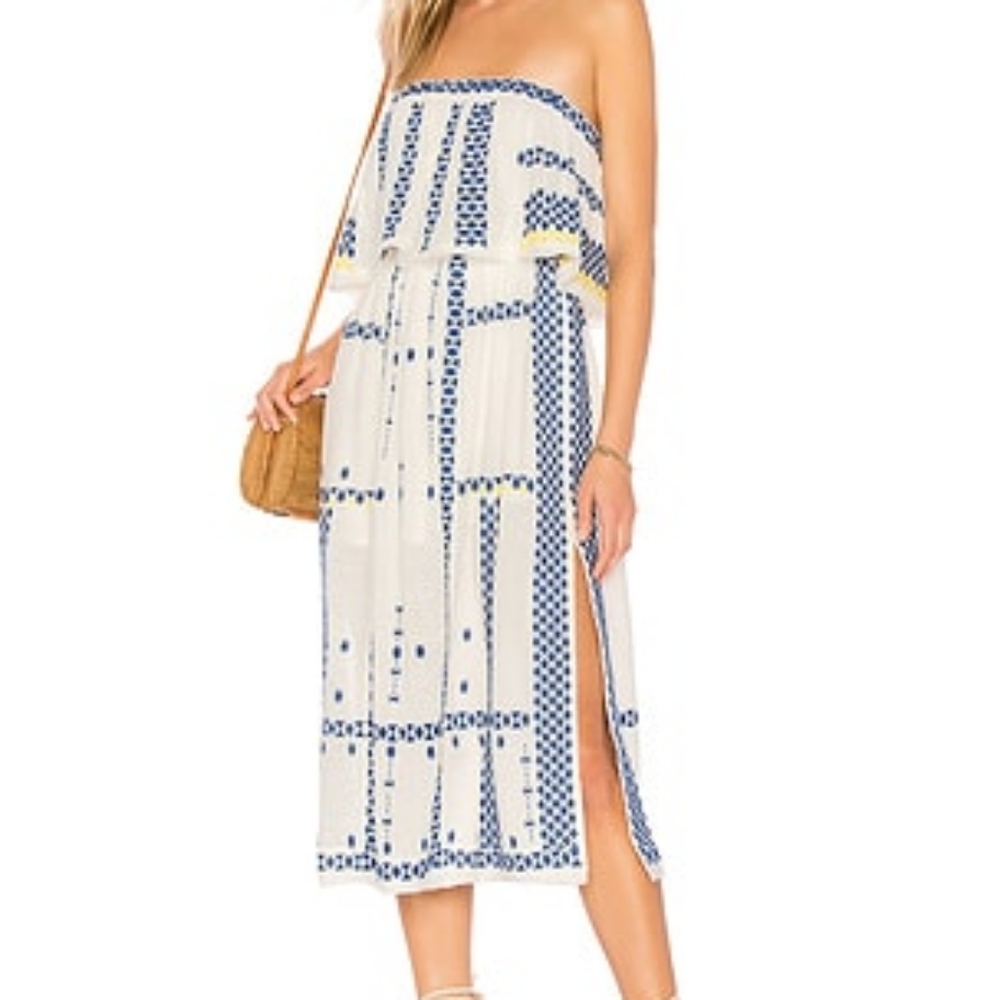 Free People Wild Romance Embroidered Dress in Ivory Size Small - Picture 2 of 12